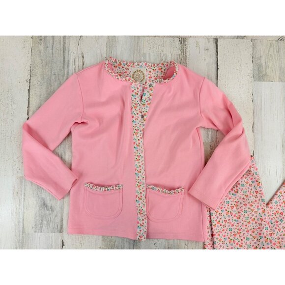 The Beaufort Bonnet Company Sz 7 Fall Fest Floral Cardigan and Leggings SET - Picture 2 of 16